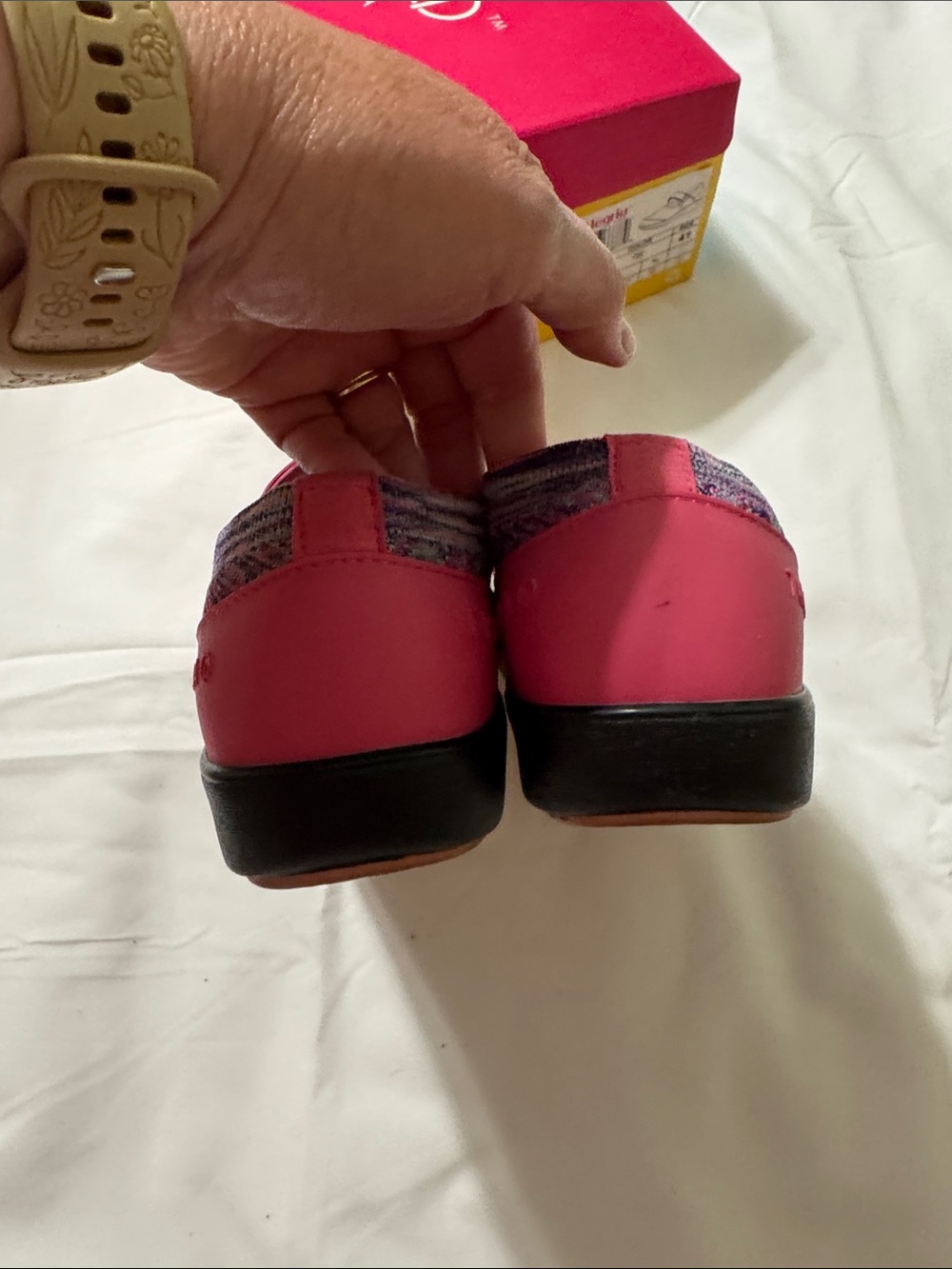 Alegria TRAQ Qutie Pink Mary Jane Comfort Shoes Size 41 EUC w/ Box - Picture 4 of 5